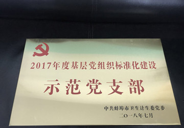 我院行政党支部、医技党支部获市卫计委2017年度示范党支部称号